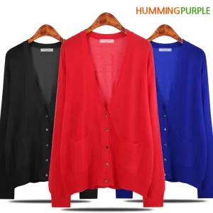 [허밍퍼플]가을 신상 가디건 날씬한 루즈핏 롱 카디건 니트 조끼 집업 후드 여자옷 큰언니 빅사이즈여성의류