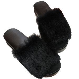 토끼털슬리퍼/통굽/겨울/실내화/사무실/여성/털