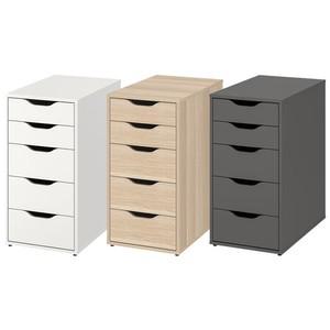 ALEX 알렉스 5단 서랍장/사무실/서류보관함/수납장/틈새수납/책상서랍/사무