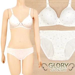 [글로리]주니어3단계 노와이어 몰드브라팬티2종(GLB1751)75A85A