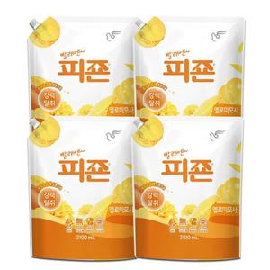 피죤 섬유유연제 옐로 미모사 리필 2100ml x 4개