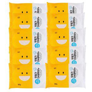 [순한고집 강청]녹색인증 식물성 EM 세탁빨래비누280g X10개입 리사이클 찌든때비누