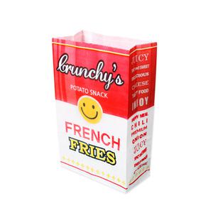 스마일 감자튀김봉투 100장-포테이토 종이포장봉투