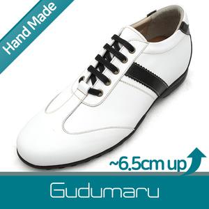 2.5cm~6.5cm 키높이 조절가능 천연면피소가죽 맞춤수제화 MARU-40105(WH)