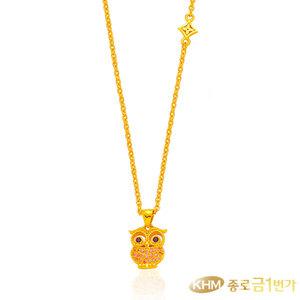 순금 목걸이  큐빅부엉이 7.5g