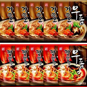 한성 우동 x 10팩 가쓰오우동 5봉+짬뽕맛우동 5봉