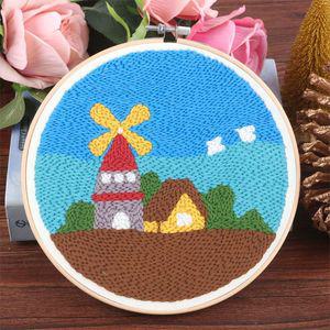 펀치니들 뜨개질자수 (15cm) 풍차언덕