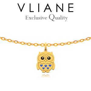 14K 부엉이 아기 목걸이 (미아방지)