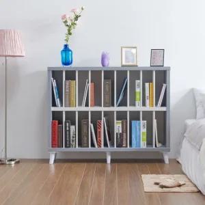 슈토 다용도 칸 와이드 책장 2단