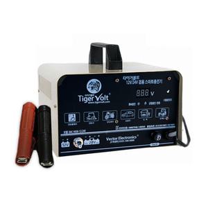 타이거볼트 급속 배터리충전기 DAC-V650-12V/24V 냉각팬 부착, 연속18A 납축전밧데리 경운기 농기계