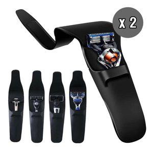 휴대용 실리콘 면도기 케이스 / 질레트 면도기 여행용 케이스 / 2개입