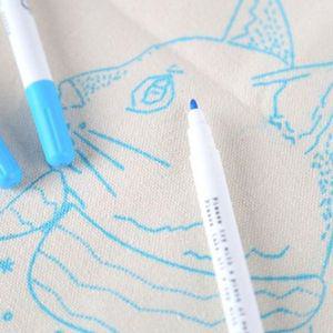 [핫트랙스]프랑스자수 단면 원단용 수성펜 블루 물에지워지는펜