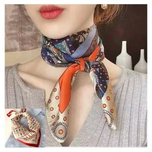 5+1행사 명품스런 쁘띠 사각 실크 스카프 70cm 남성 여성 선물인기 silk feeling 100%