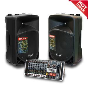 [DART] 다트음향패키지 8채널 디지털파워드믹서 BTX-8P800 + 12인치 패시브스피커 2개 DS-205P