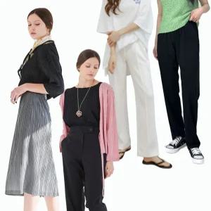 역마진 창고대방출 4900~ 밴딩 팬츠 슬랙스/와이드/스커트/원피스/니트/무지 티셔츠/레깅스 SS/FW 의류 모음전