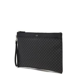 [닥스](강남점)DBBA2E466BK [LOUIS BRIDGE]블랙 가죽 DD로고 패턴 라지 클러치백