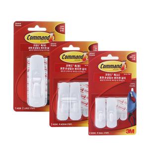 3M 코맨드 벽걸이 다용도훅 소/중/대