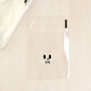 접착봉투 표정 냠냠/10x11cm/500장/대용량/뚱카롱/마카롱/쿠키/포장/봉투