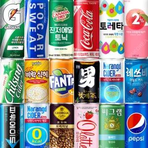 캔음료 30캔 음료수 슬림캔 제로콜라 나랑드사이다 토레타 식혜 조지아 포카리 파워에이드 진저에일 환타