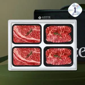[롯데백화점]온도씨 1등급 구이2호 한우세트(1.2kg,등/등/채/채,HACCP)