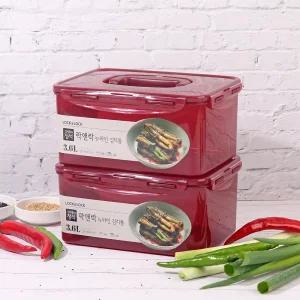 락앤락 김치통의정석 뉴 와인 김치통 원핸들 3.6L x 2개 HPL827MWN