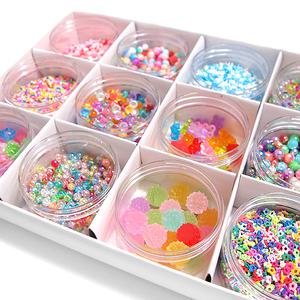 대용량 슬라임 토핑 파츠 랜덤 12종세트 피규어 슬라임 꾸미기 만들기 비즈 구슬 스팽글 데코 취미 수집