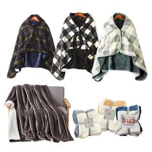 M 똑딱이 망토 담요 양털 극세사 무릎 이불 단추 기모 블랭킷 숄 거실요 침대요 사무실 학교 캠핑 학생