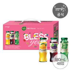 자연은 아름드리 음료세트(180mlx12병)X4세트 (망고 포도 알로에)