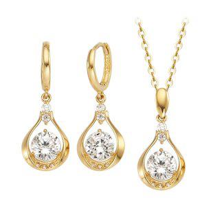 [골드리아] 14k/18k 심플드롭 여성 목걸이 귀걸이 세트