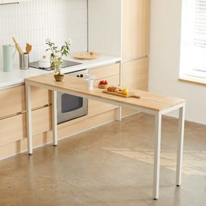 싱크대 보조 높은 원목 테이블_1600X450 바테이블 조리대 아일랜드 다이닝룸 업테이블