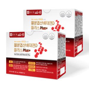 종근당 철분 엽산 비타민D 플러스 60캡슐 2개 / 4개월분 임신 임산부 임신전 산모 출산후