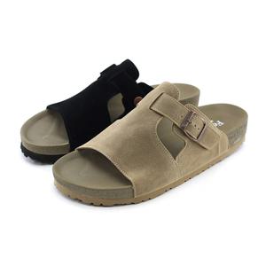 [마이시크]A오리건 남녀공용 소가죽 버클 슬리퍼 3.5cm