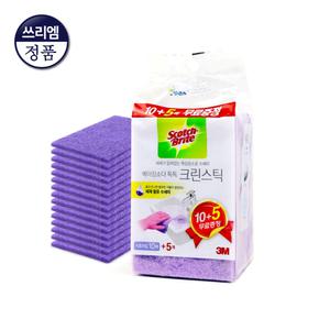 3M 크린스틱 베이킹소다 톡톡 시트타입(수세미형) 10매 + 무료5매