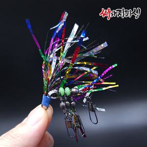 스커트 야광 타코도래 3단 타코 인터락 문어채비 쭈꾸미 핀도래