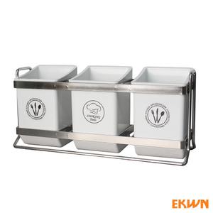 에쿤 스텐304 물빠짐수저통 국내제작 수저통 2구 3구 조리도구통