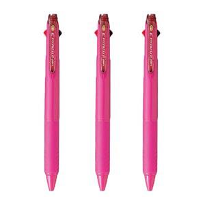 미쯔비시 제트스트림, 3색 볼펜 0.38mm, 로즈핑크, 3개