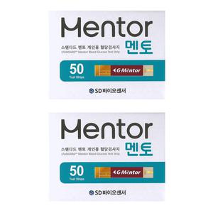 에스디바이오센서 스탠다드멘토 / 글루코멘토 혈당시험지 혈당측정검사지 2박스 100매 - 27년 07월