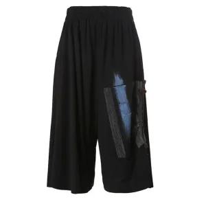 [롯데백화점]몬테밀라노 허리밴딩 면배색 7부 와이드바지 XS206P1026