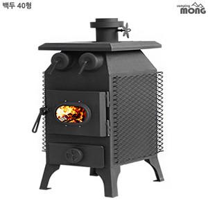 꾸버스 백두 40형 일반형 고급 화목난로 3T 장작 나무 가정용 업소용