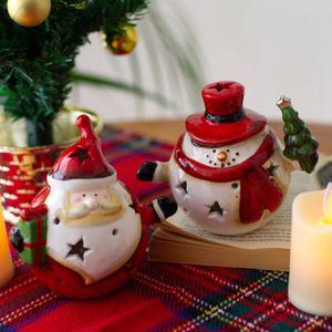 크리스마스 레드 LED 도자기 인형 2type장식품 인형장식품 도자기장식품 크리