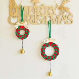 아트앤허그 크리스마스 리스 도어벨 만들기 양말목 업사이클링 트리 오너먼트 소품DIY