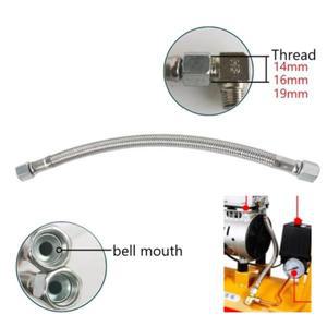 에어콤프레셔 400mm 공기 압축기 흡입 튜브 펌프 체크 밸브 스테인레스 스틸 호스 오일 프리 기계 연결 부