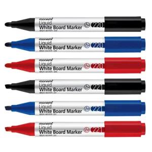 모나미 시그마플로 생잉크 보드마카 둥근닙 220 사각닙 221 촉 12자루 1타