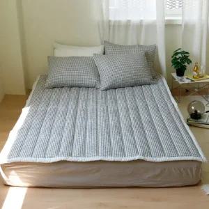 아트박스 르헤브 깅엄체크 시어서커 패드 겸 카페트  SS 싱글)