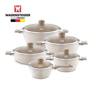 바겐슈타이거 에델 세라믹 인덕션냄비 5종세트 (18+20+24+24전골+28곰솥)