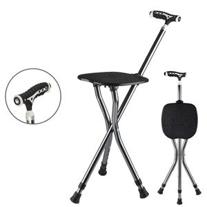 어르신 접이식 지팡이의자 3발 후레쉬 기능 5단계 높이조절 초경량 1.1kg