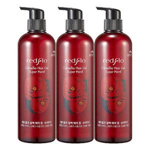 꽃을든남자 레드플로 동백 헤어젤 슈퍼하드 500ml 3개