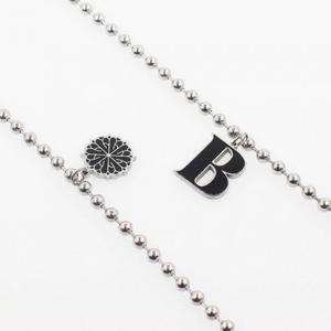 [벨가] 써지컬스틸 5mm 군번줄 체인 로고 목걸이