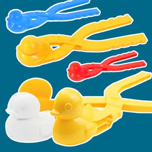 눈오리 눈 집게 스노우볼 메이커 스노우 메이커 오리 눈 사람 뭉치 찍기 틀 만들기