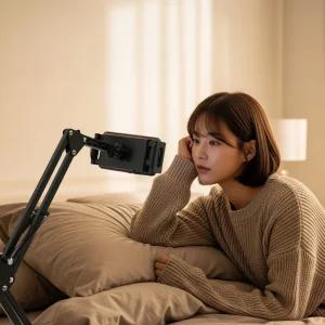 이고진 스탠드 태블릿 핸드폰 거치대 접이식 각도 조절 자바라